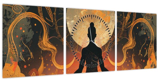 Kép - Meditáció (órával) (90x30 cm)