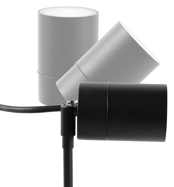 Okos, modern fekete spotlámpa IP44 WiFi GU10-zel - Solo