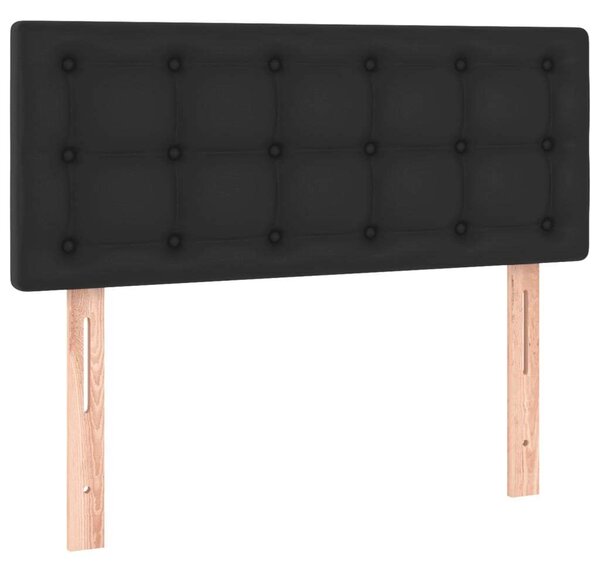 Modern Fekete Ágy - Zsebrugós Matraccal - 90x200 cm