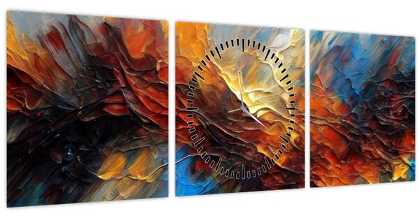 Kép - Színes textúra (órával) (90x30 cm)