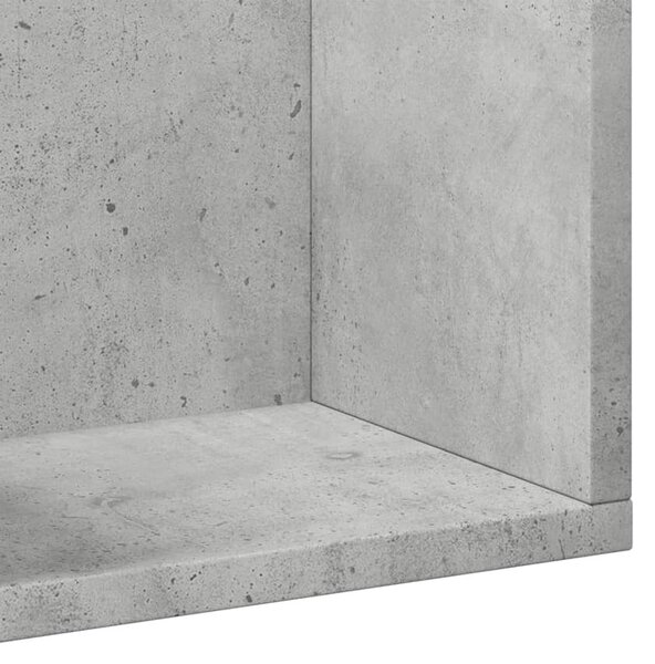 2 db betonszürke szerelt fa faliszekrény 75x18x16,5 cm
