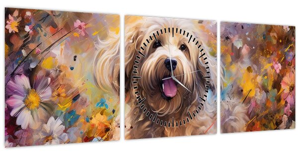 Kép - Happy Dog II. (órával) (90x30 cm)
