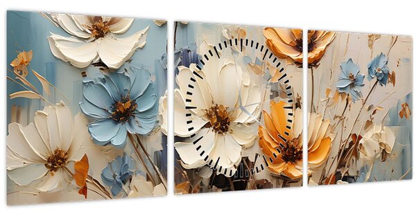Kép - Csokrok, festés (órával) (90x30 cm)