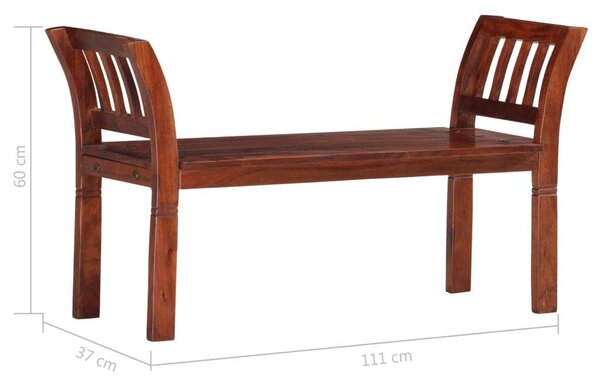 VidaXL tömör akácfa pad 111 cm