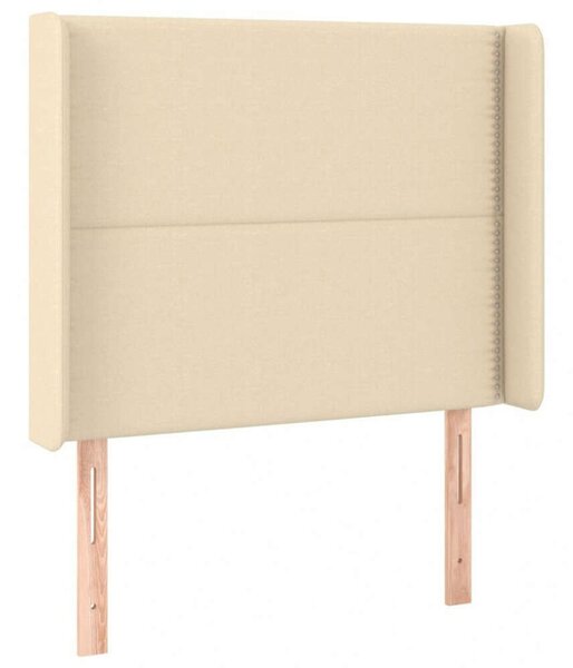 VidaXL krémszínű szövet LED-es fejtámla 103x16x118/128 cm