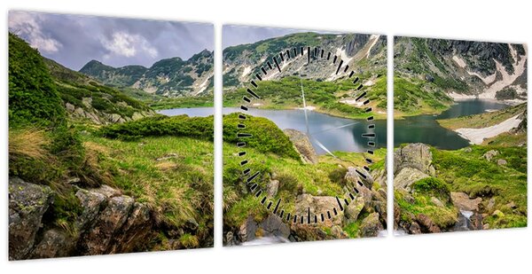 Kép - Kilátás a Rila hegyre (órával) (90x30 cm)