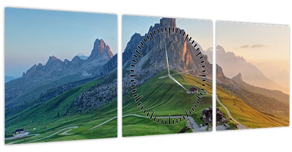 Kép - Dolomitok (órával) (90x30 cm)