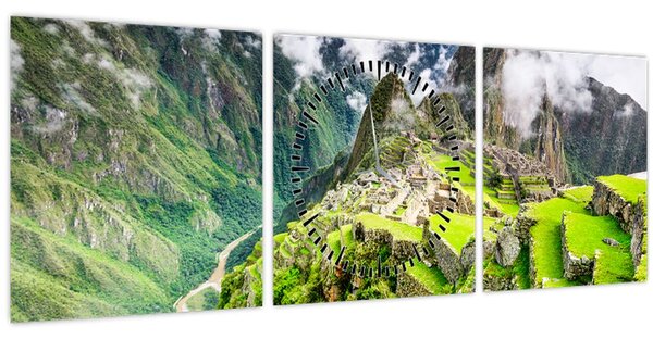 Kép - Machu Picchu (órával) (90x30 cm)