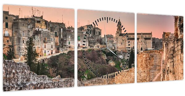 Kép - Gravina, Puglia, Olaszország (órával) (90x30 cm)