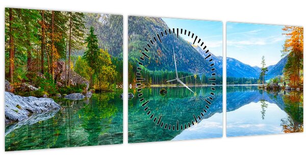 Kép - Hintersee-tó (órával) (90x30 cm)