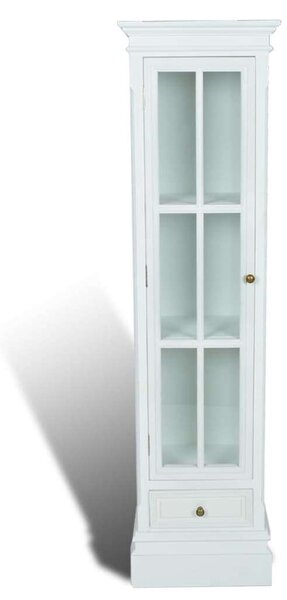 Fa Vitrines Szekrény - Fehér - 138cm
