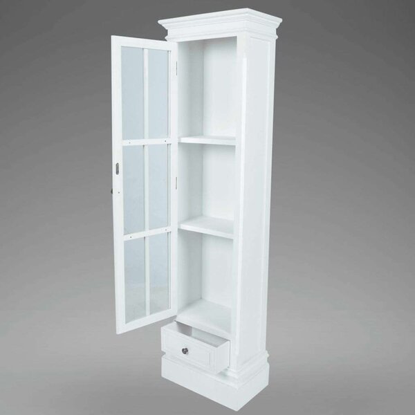 Fa Vitrines Szekrény - Fehér - 138cm
