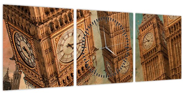 Kép - Big Ben, London (órával) (90x30 cm)
