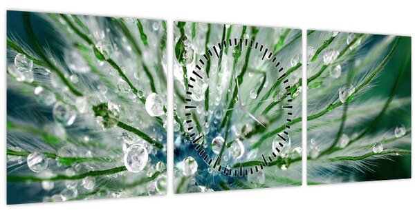 Kép - Makro kép egy virágról (órával) (90x30 cm)
