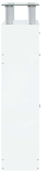 VidaXL magasfényű fehér szerelt fa cipőszekrény 63x24x104 cm