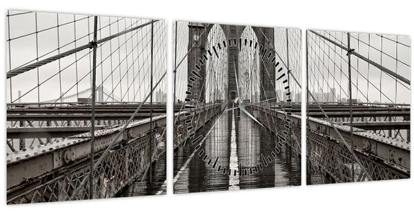 Kép - Brooklyn híd (órával) (90x30 cm)
