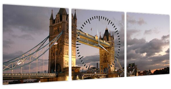 Kép - Tower Bridge éjszaka (órával) (90x30 cm)