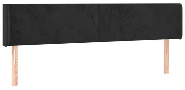 VidaXL LED-es Fejtámla - Bársony - Fekete - 203cm