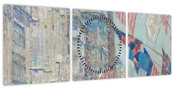 Kép - Childe Hassam, Allies day, reprodukciók (órával) (90x30 cm)