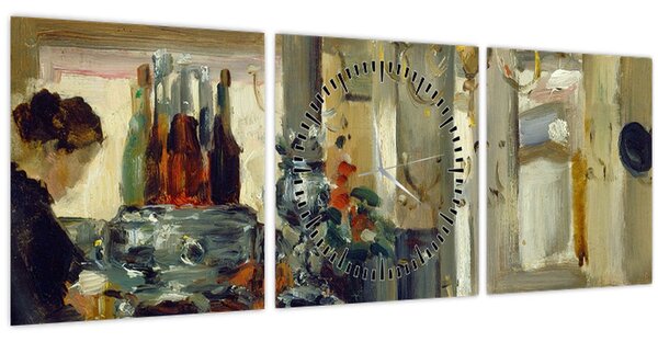 Kép - Style of Edouard Manet, Bon Bock Cafe, reprodukciók (órával) (90x30 cm)