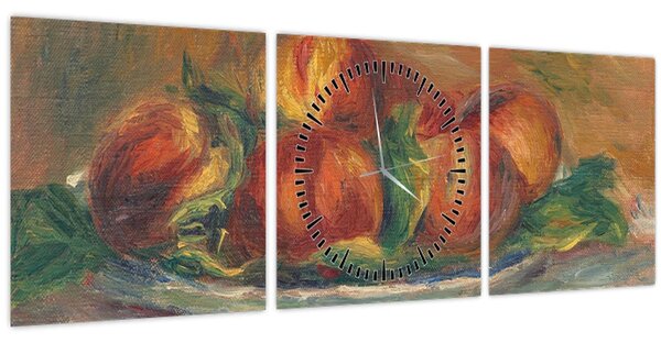 Kép - Auguste Renoir, Peaches on a Plate, reprodukciók (órával) (90x30 cm)