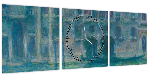 Kép - Claude Monet, Palazzo da Mula, Venice, reprodukciók (órával) (90x30 cm)