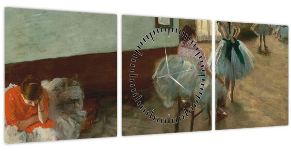Kép - Edgar Degas, The Dance Lesson, reprodukciók (órával) (90x30 cm)