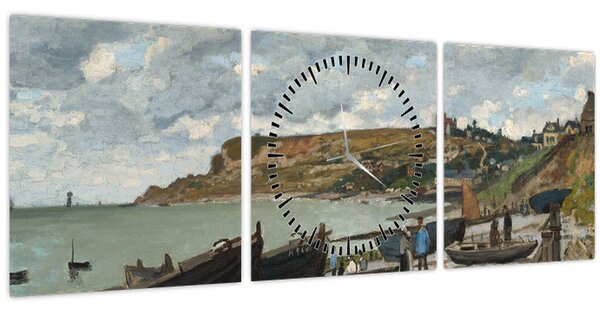 Kép - Claude Monet, Sainte Adresse, reprodukciók (órával) (90x30 cm)