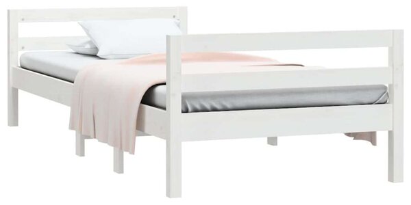 VidaXL fehér tömör fenyőfa ágykeret 90 x 200 cm