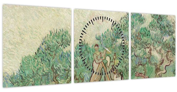 Kép - Vincent van Gogh, The Olive Orchard, reprodukciók (órával) (90x30 cm)