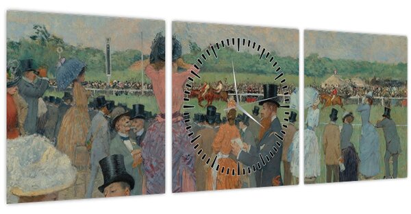 Kép - Jean-Louis Forain, The Races at Longchamp, reprodukciók (órával) (90x30 cm)