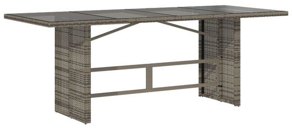 7 részes szürke polyrattan kerti étkezőgarnitúra párnával