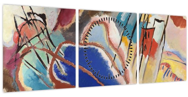 Kép - Vasily Kandinsky, Improvisation No. 30 (Cannons), reprodukciók (órával) (90x30 cm)