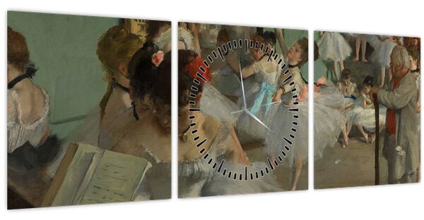 Kép - Edgar Degas, The Dance Class, reprodukciók (órával) (90x30 cm)