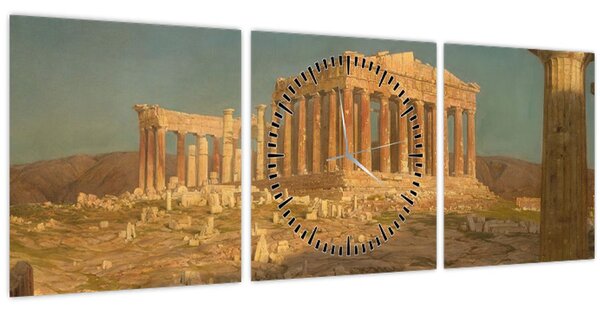 Kép - Frederic Edwin Church, The Parthenon, reprodukciók (órával) (90x30 cm)