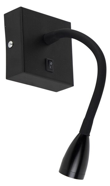 Modern rugalmas fali lámpa fekete LED-del - Flex
