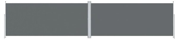 Antracitszürke behúzható oldalsó napellenző 220 x 1000 cm