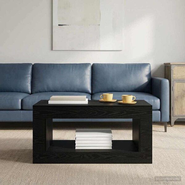 Coffee Table Fekete Tölgy 99.5 x 50 x 50 cm Szerelt Fa