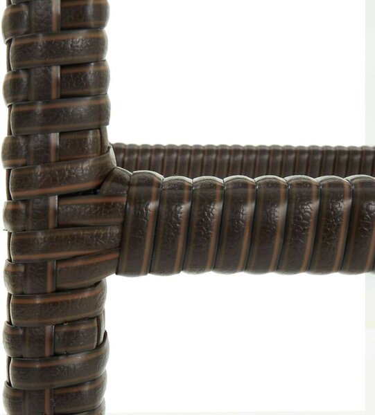 VidaXL Polyrattan Bárszék - 4 db - Barna
