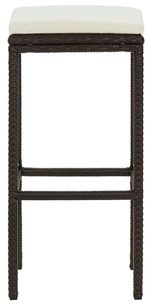 VidaXL Polyrattan Bárszék - 4 db - Barna