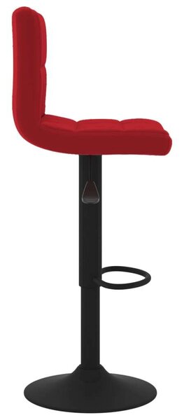 VidaXL Bordó Bársony Bárszék - 2 db