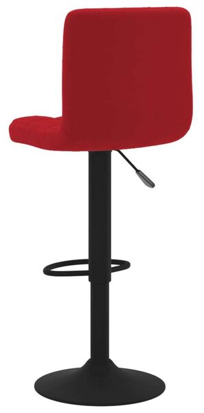 VidaXL Bordó Bársony Bárszék - 2 db