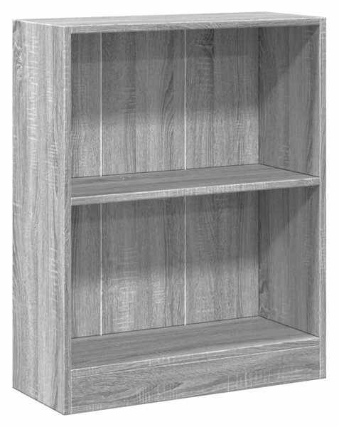 Szürke sonoma színű szerelt fa könyvespolc 60 x 24 x 76 cm