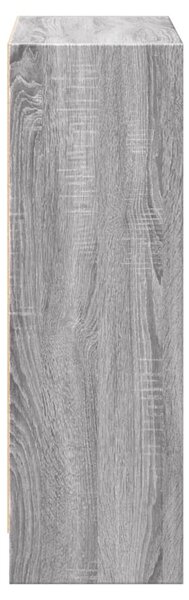 Szürke sonoma színű szerelt fa könyvespolc 60 x 24 x 76 cm