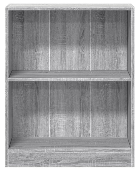 Szürke sonoma színű szerelt fa könyvespolc 60 x 24 x 76 cm