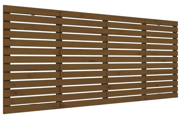 VidaXL Fenyőfa Fali Fejtámla - Mézbarna - 166x91,5cm