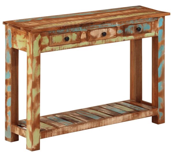 Tömör újrahasznosított fa tálalóasztal 110x30x76 cm