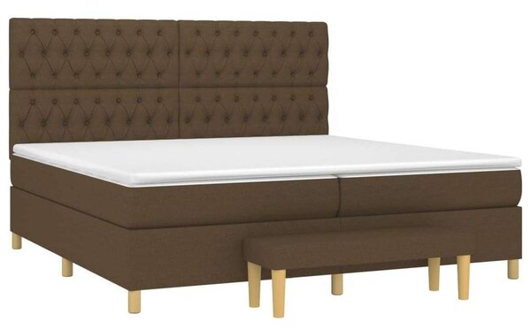 VidaXL Ágy - 200x200 cm - Sötétbarna Szövet