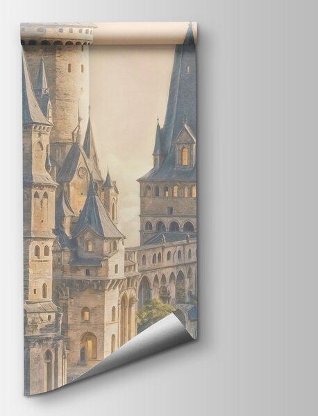 Fotótapéta Vár egy dombon, felhőkkel a háttérben, Természet fotótapéta, Népszerű fotótapéta, t00893 - Tapeko.hu
