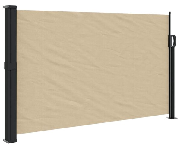 Bézs behúzható oldalsó napellenző 120 x 500 cm